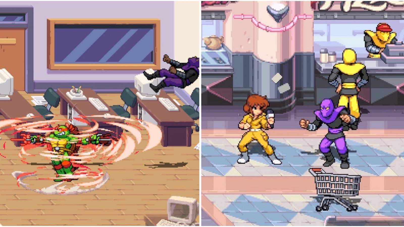 Fighting enemies in Teenage Mutant Ninja Turtles Shredder's Revenge