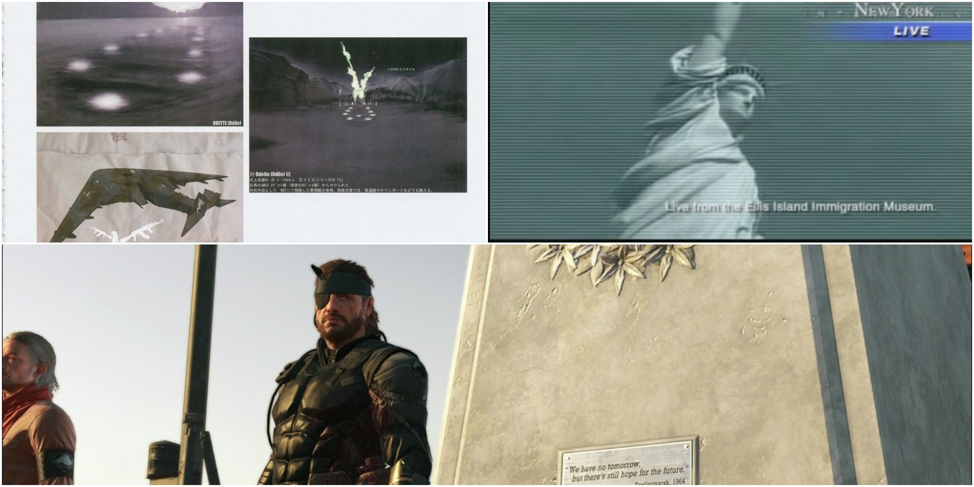 Weird Metal Gear Content Venom Snake Ocelot Peace Walker Mechs Statue of Liberty