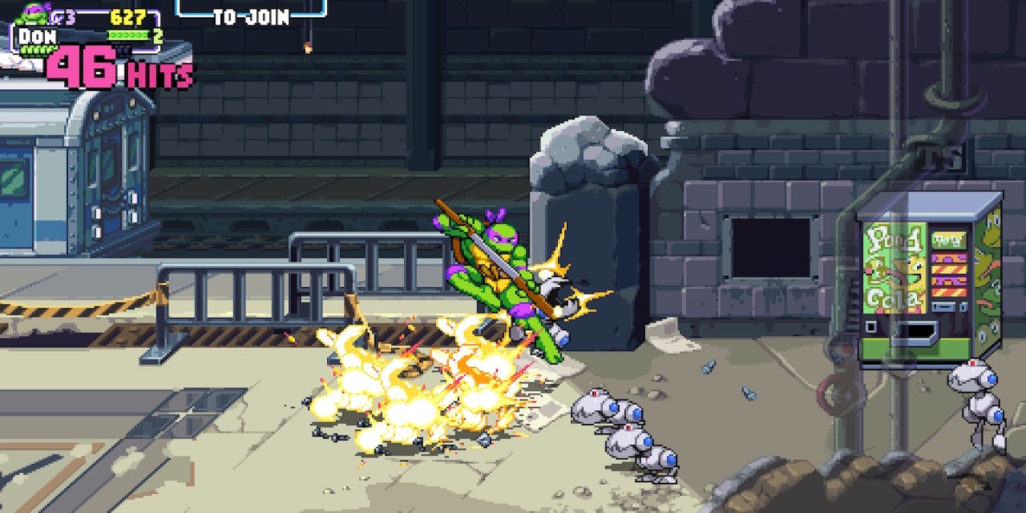 Fighting enemies in Teenage Mutant Ninja Turtles Shredder's Revenge