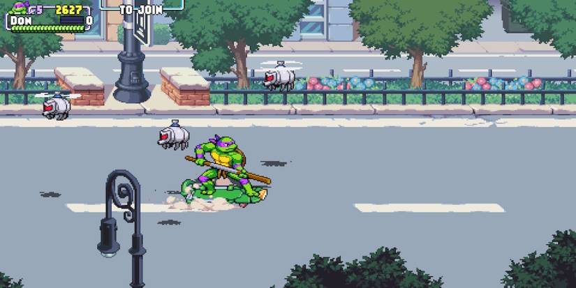 Fighting enemies in Teenage Mutant Ninja Turtles Shredder's Revenge