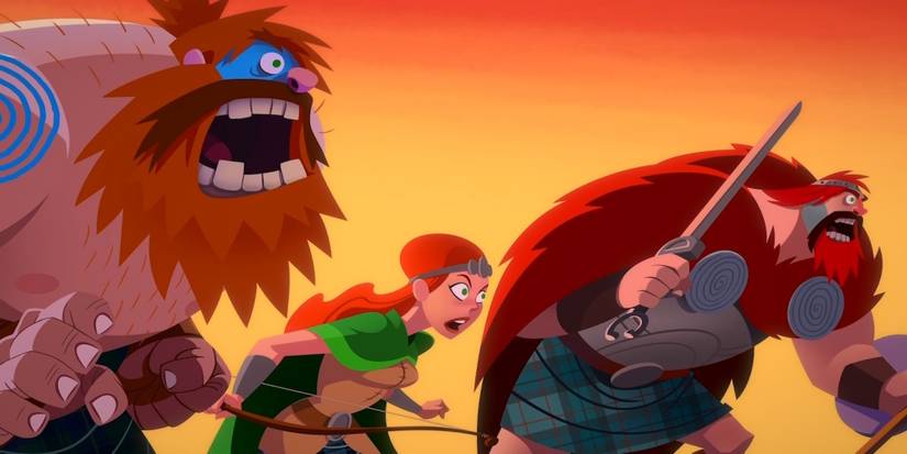 A cutscene featuring characters in Clan O’Conall