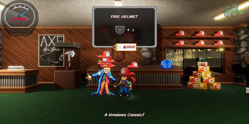 An upgrade store in Firegirl Hack 'n Splash Rescue DX