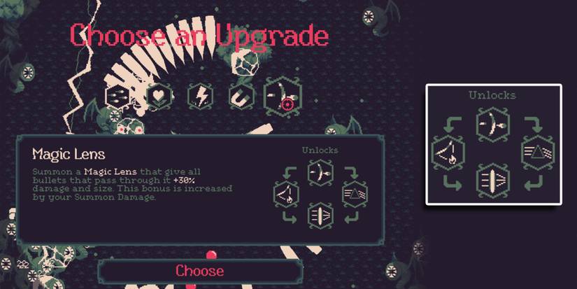 20 Minutes Till Dawn - Magic Lens Skill Tree Overlaid On Image Of Seeing The Skill Tree In-Game