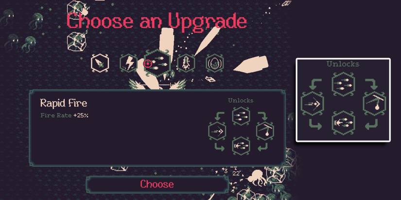 20 Minutes Till Dawn - Rapid-Fire Skill Tree Overlaid On Image Of Seeing The Skill Tree In-Game