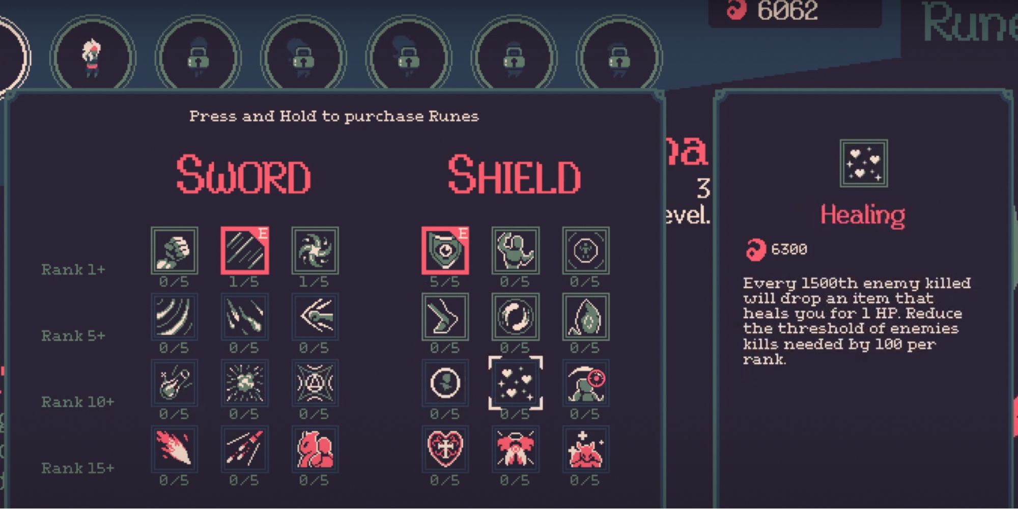 20 Minutes Till Dawn - Shield runes can disable enemies - Player chooses Healing for additional HP