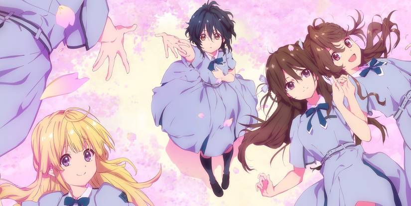 The idol group 22/7 from the anime 22/7