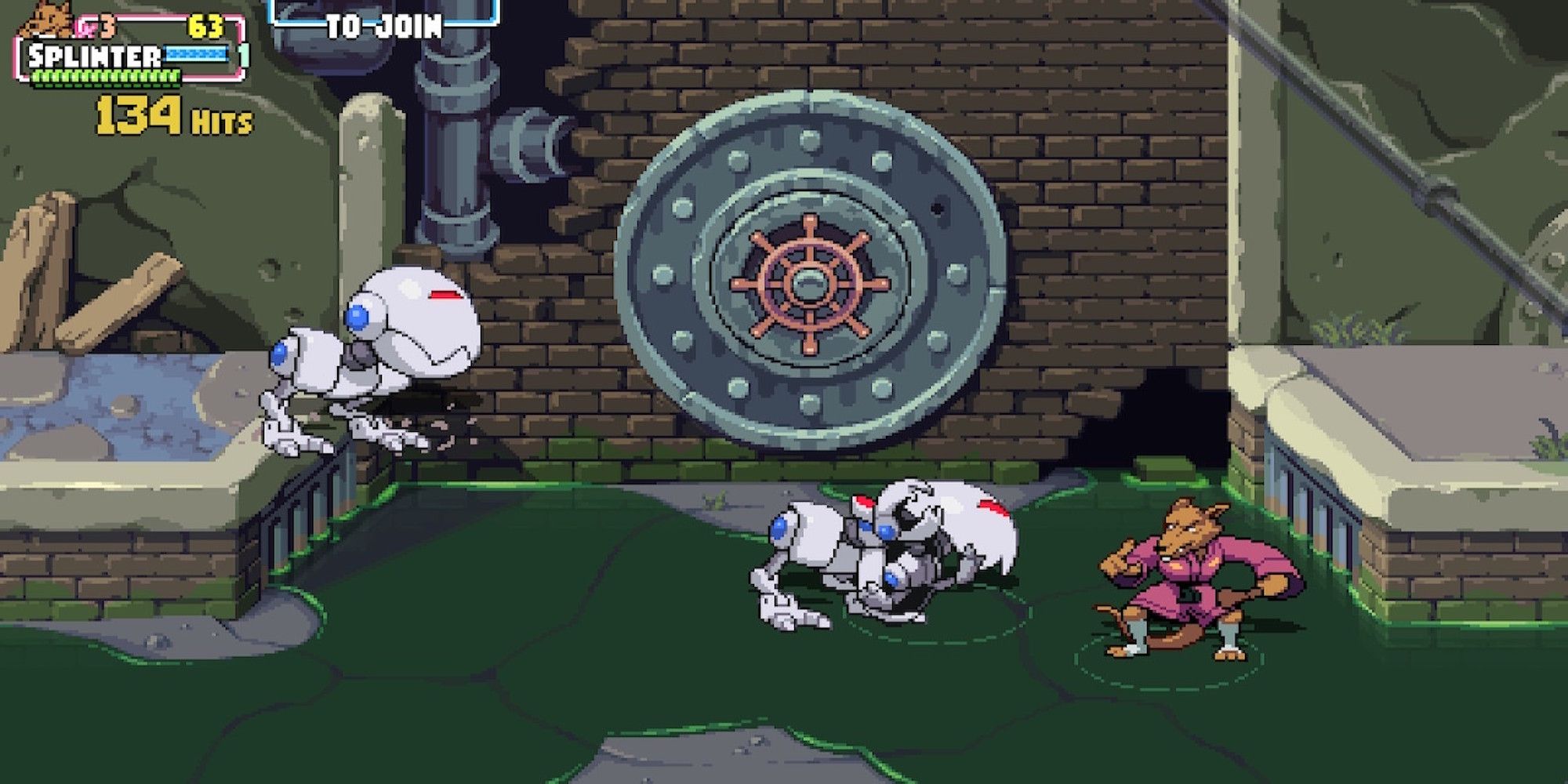 Fighting enemies in Teenage Mutant Ninja Turtles Shredder's Revenge