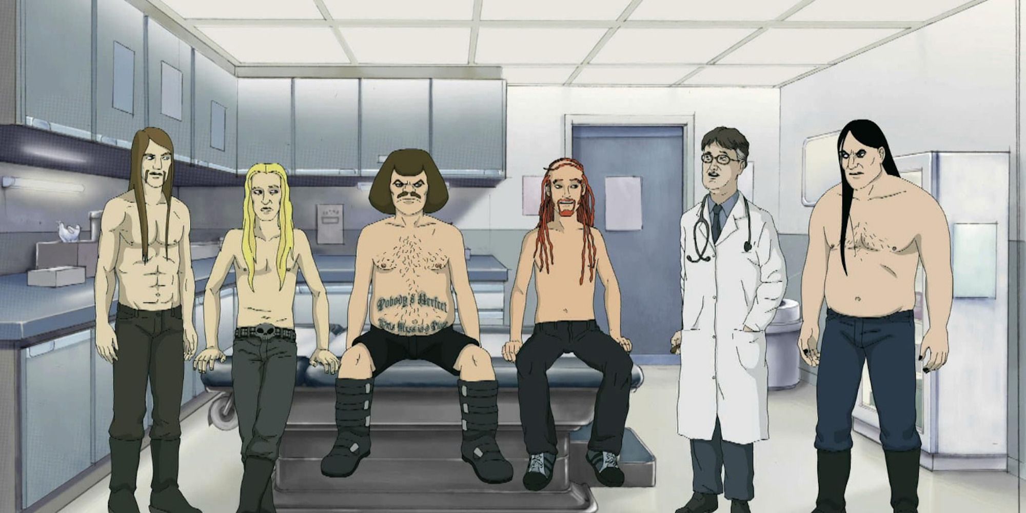 A scene featuring characters in Metalocalypse