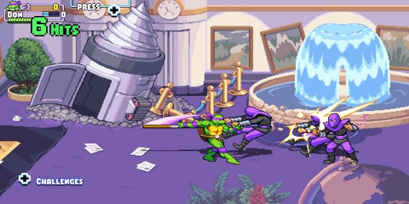 Fighting enemies in Teenage Mutant Ninja Turtles Shredder's Revenge