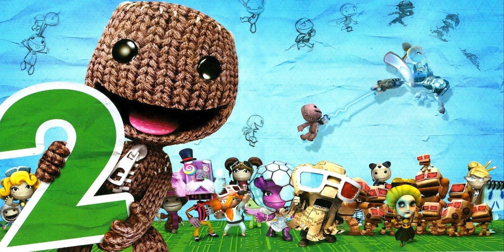 Promo art featuring characters in LittleBigPlanet 2