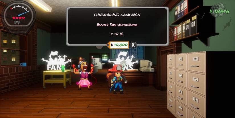 An upgrade store in Firegirl Hack 'n Splash Rescue DX