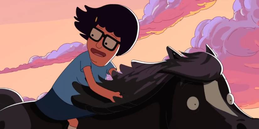 Tina riding a horse from The Bob’s Burgers Movie