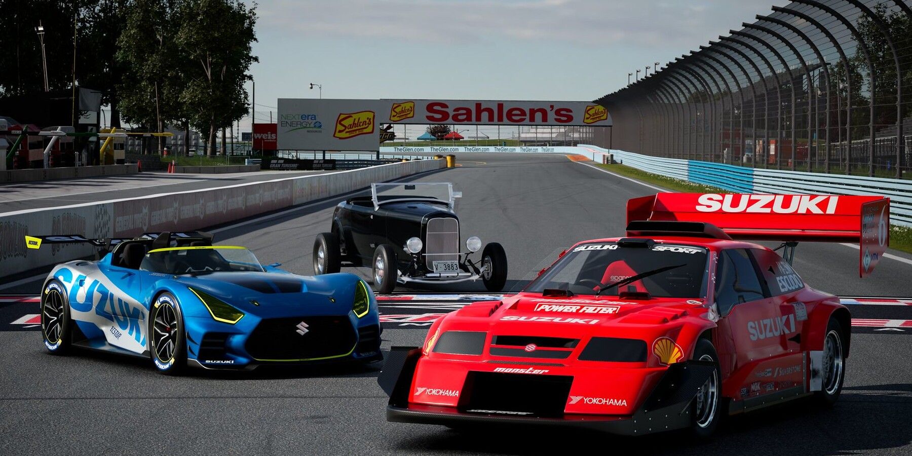 A screenshot of Gran Turismo 7's Update 1.17 and its three new cars.