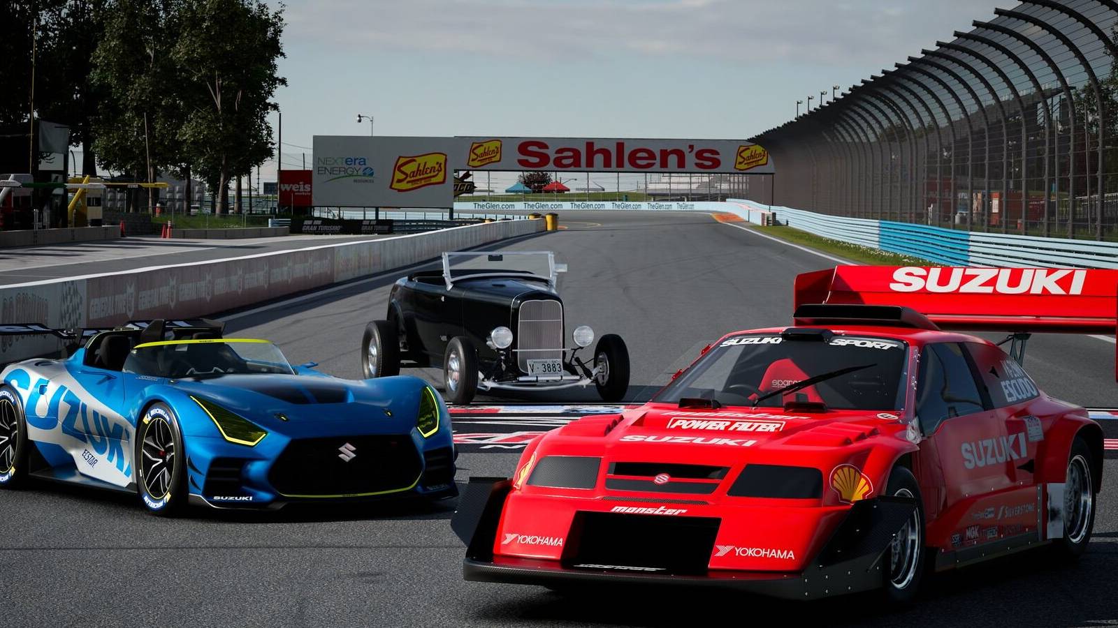 A screenshot of Gran Turismo 7's Update 1.17 and its three new cars.