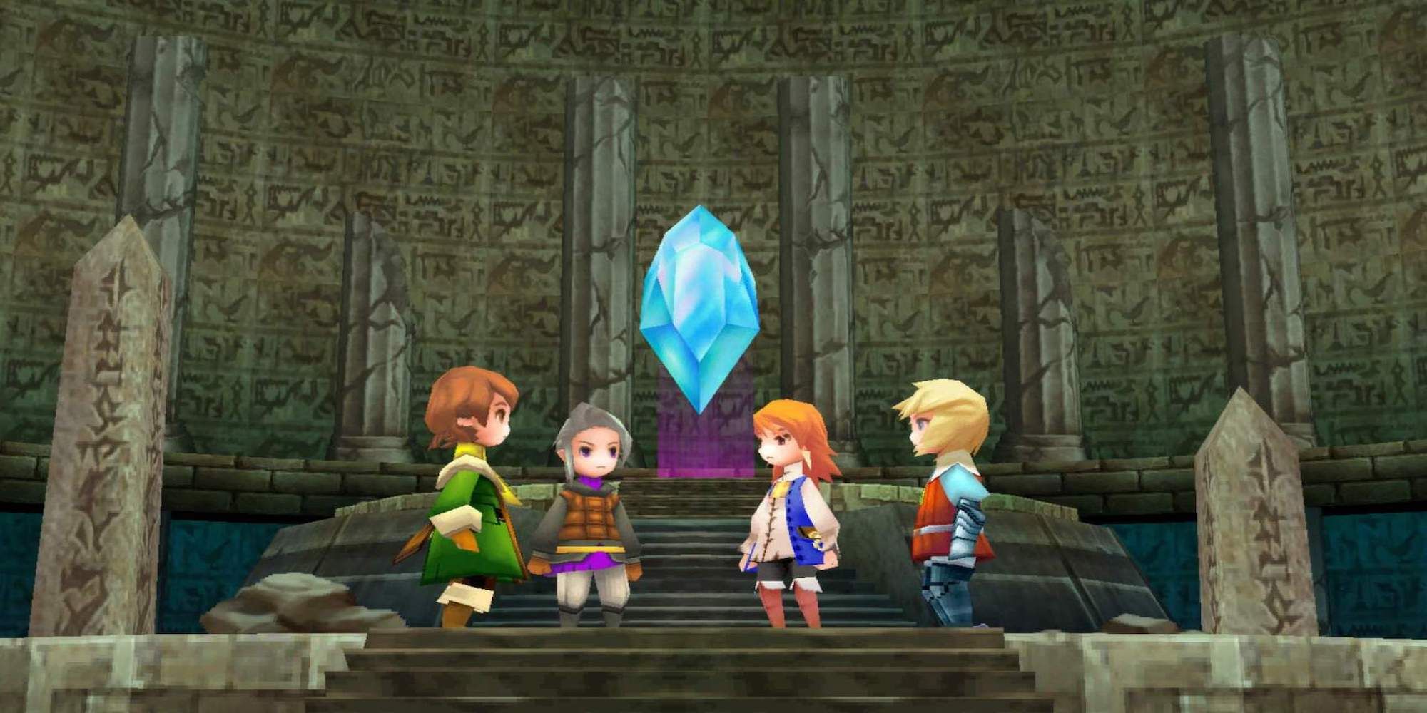 A cutscene featuring characters in Final Fantasy 3