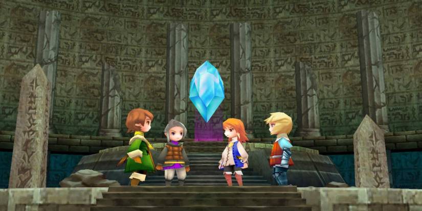 A cutscene featuring characters in Final Fantasy 3