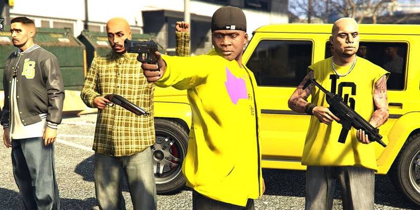 A gang in Grand Theft Auto