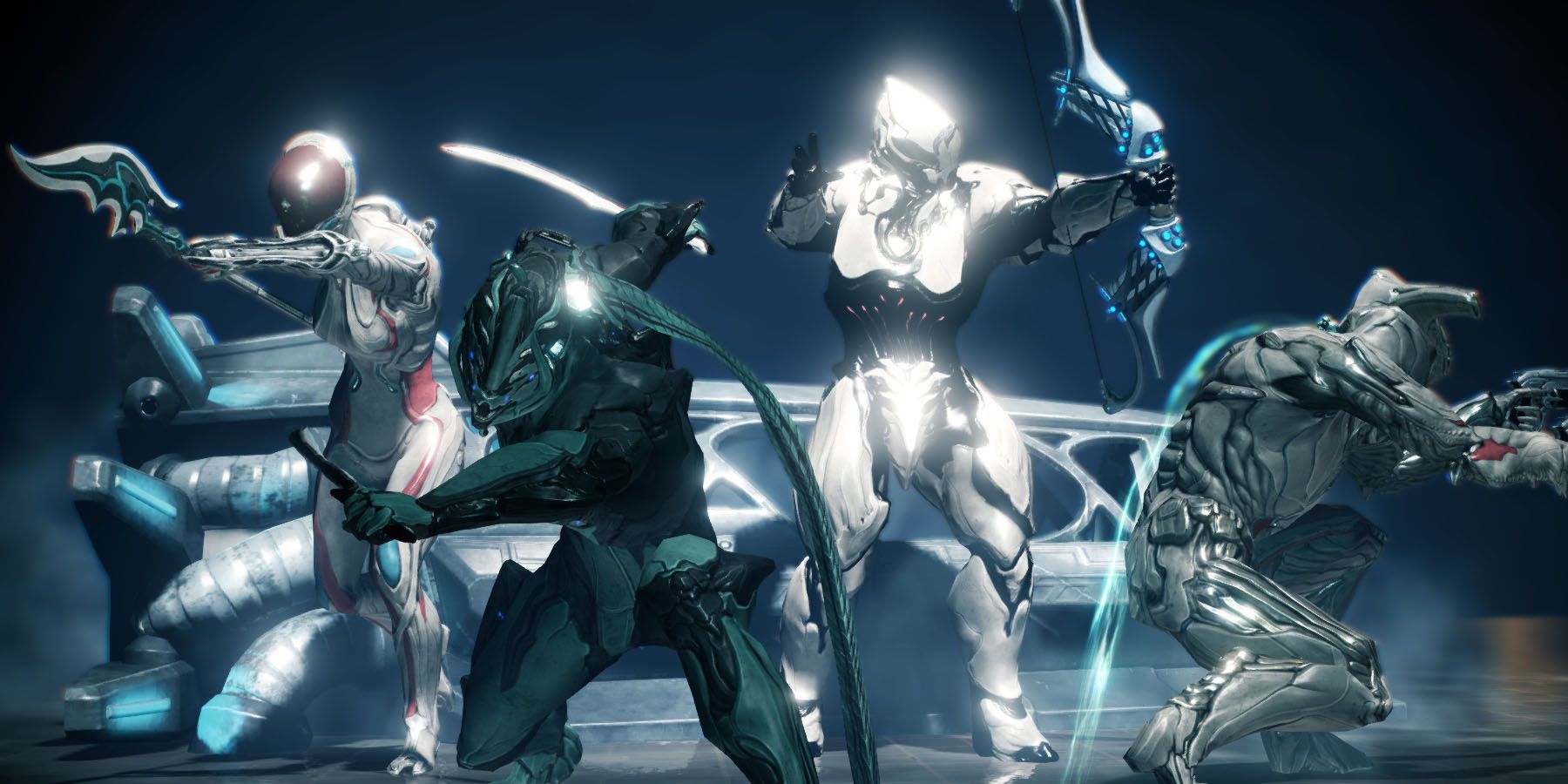 A group of players in Warframe