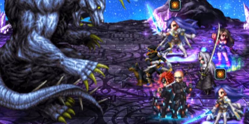 A team in combat in FFBE
