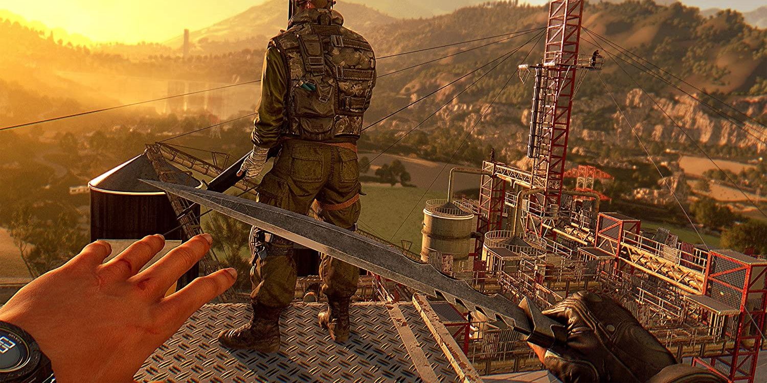 hiding behind an enemy with a knife in dying light