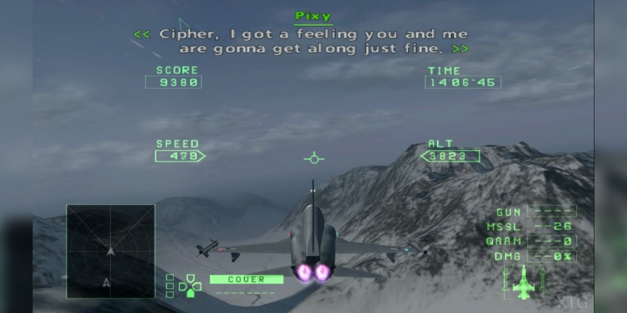 Изображение, показывающее игровой процесс от Ace Combat: Zero