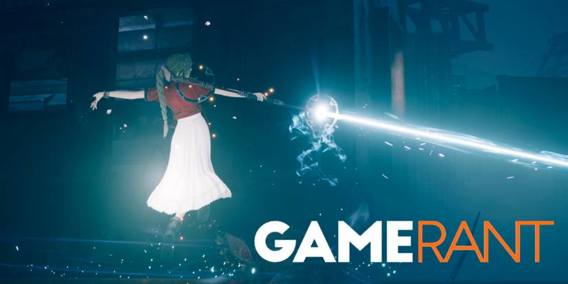 Aerith using Ray of Judgement with the Mythril Rod