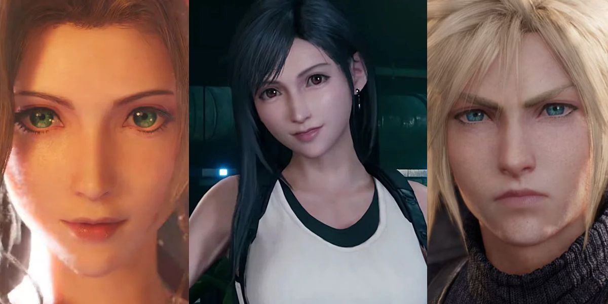 Aerith, Tifa, and Cloud in Final Fantasy 7 Remake