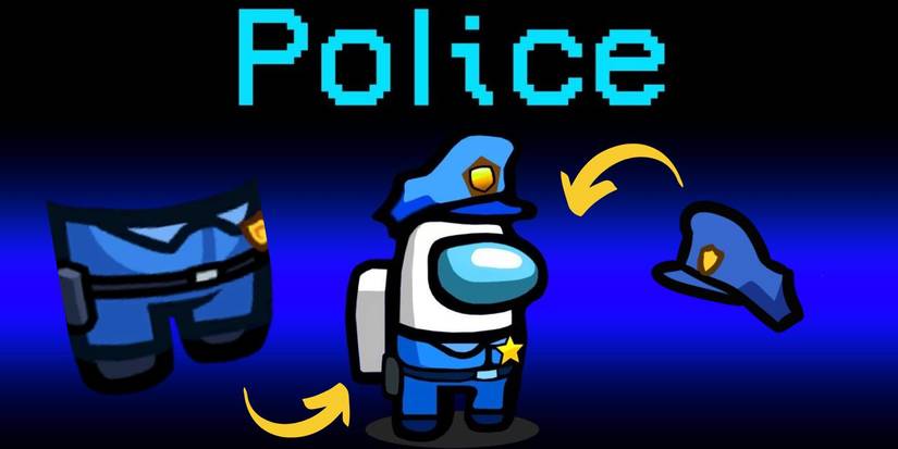 Among Us Police Officer Skin And Hat Cosmetic