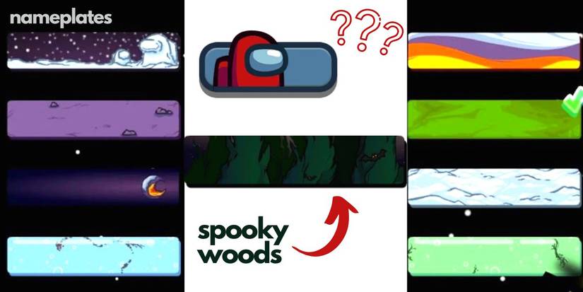 Among Us Spooky Woods Nameplate Cosmetic