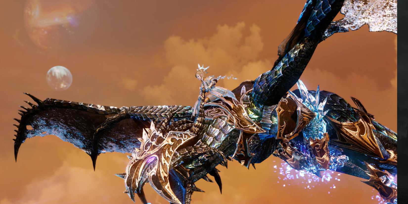 ArcheAge Unchained character riding dragon