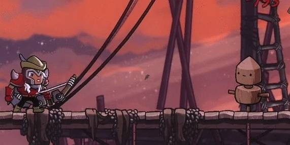 Ballistic Archer holding a Handheld Ballista in Rogue Legacy 2