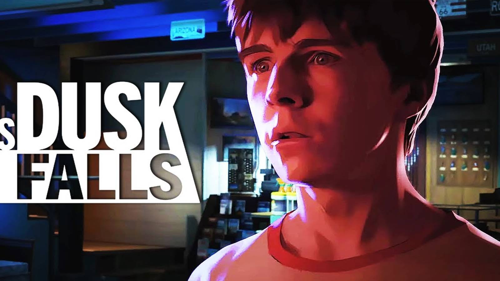 One of As Dusk Falls' characters beside title