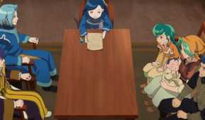 Ascendance of a Bookworm Contract Meeting between Myne, Sylvester, and her family