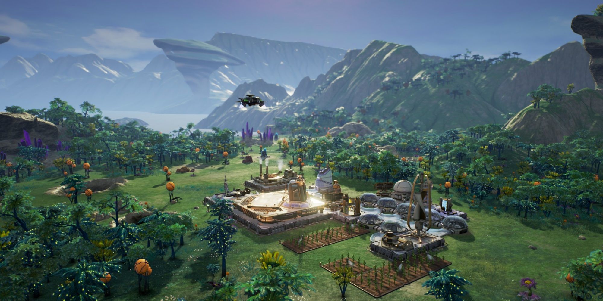 A planet with a lot of greenery in Aven Colony
