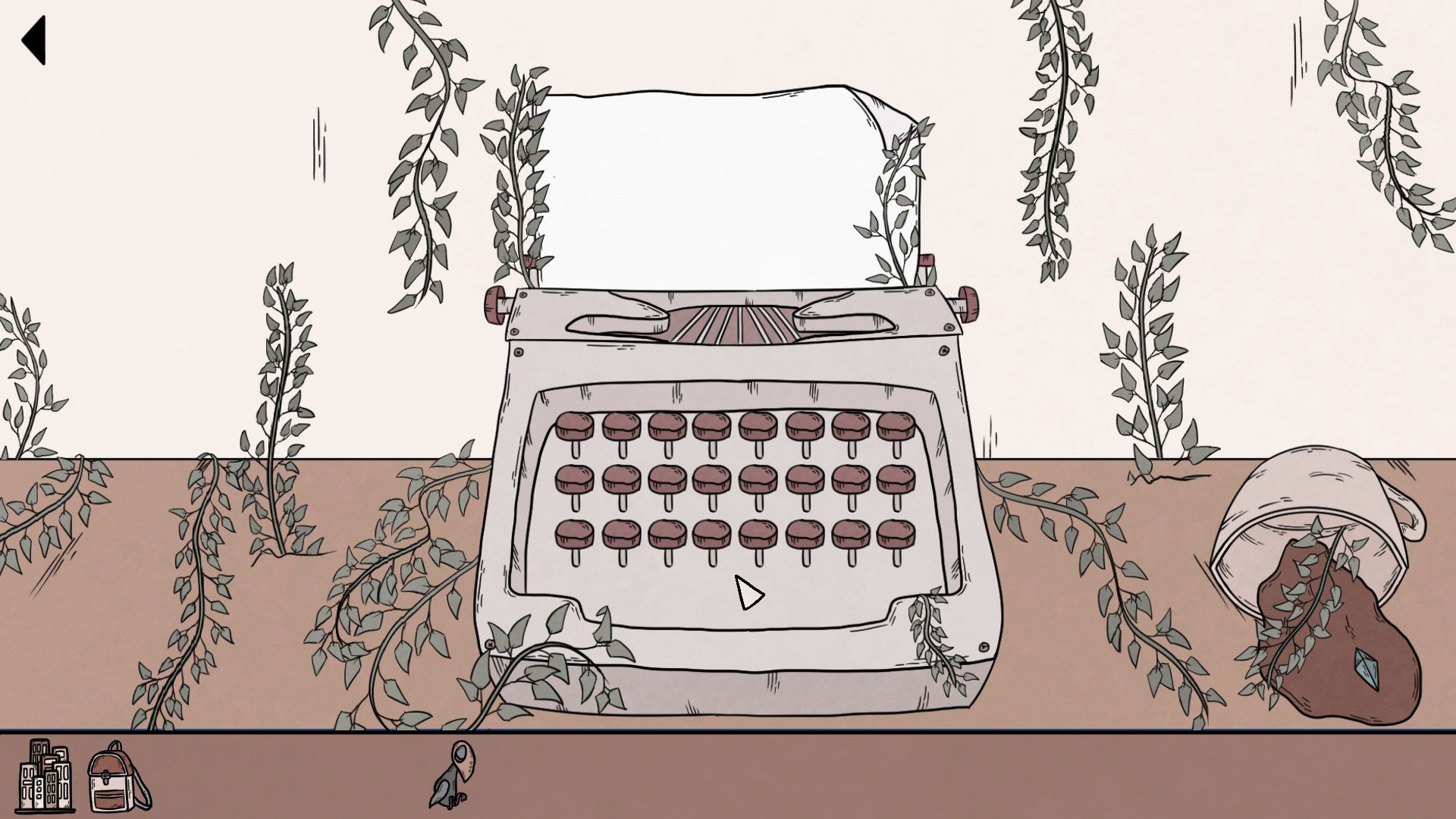 Birth indie game typewriter