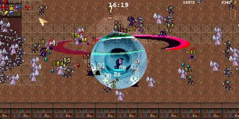 Bloody Tear and Crimson Shroud weapons in Vampire Survivors