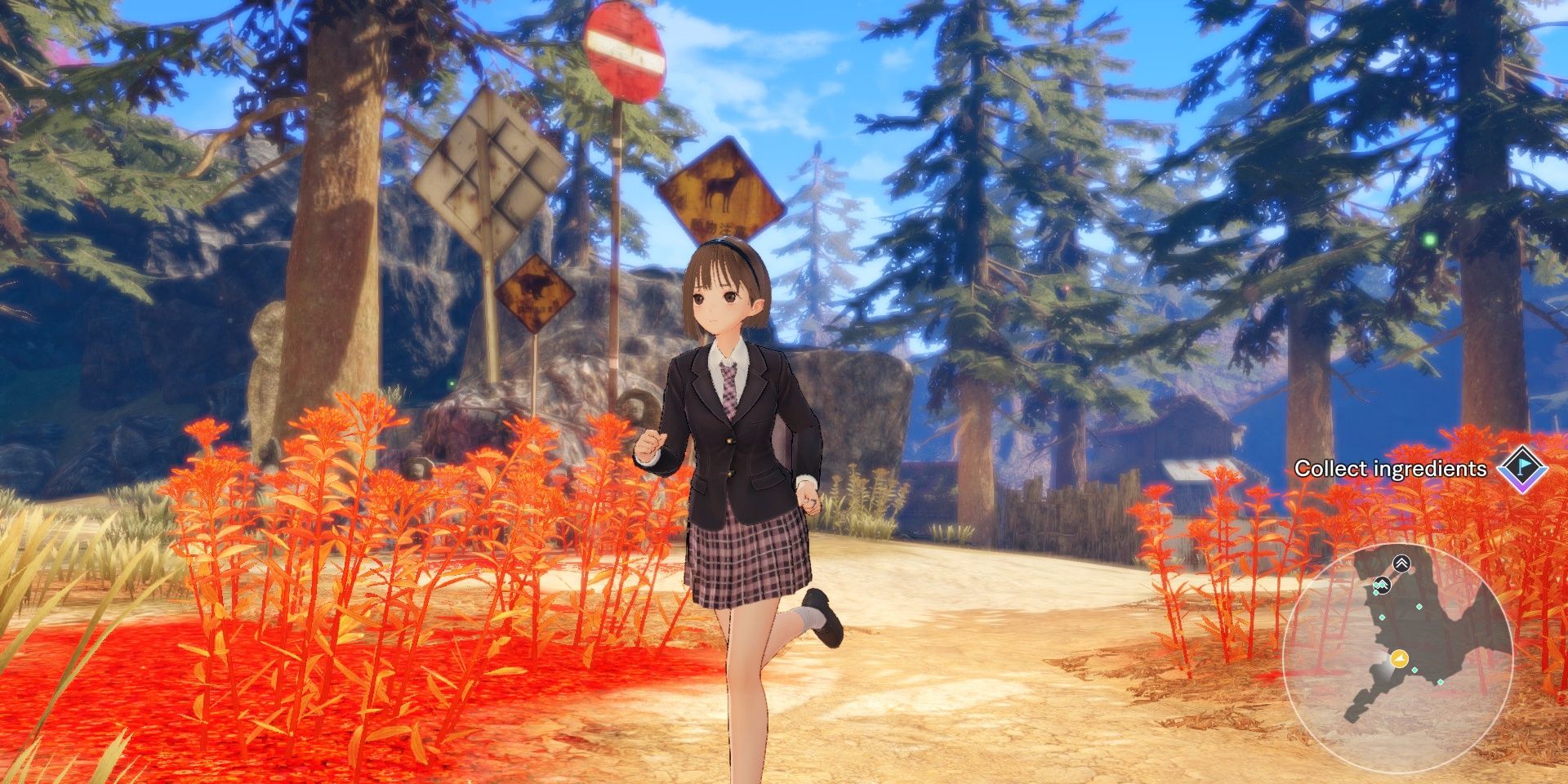 Ao running outside in Blue Reflection: Second Light
