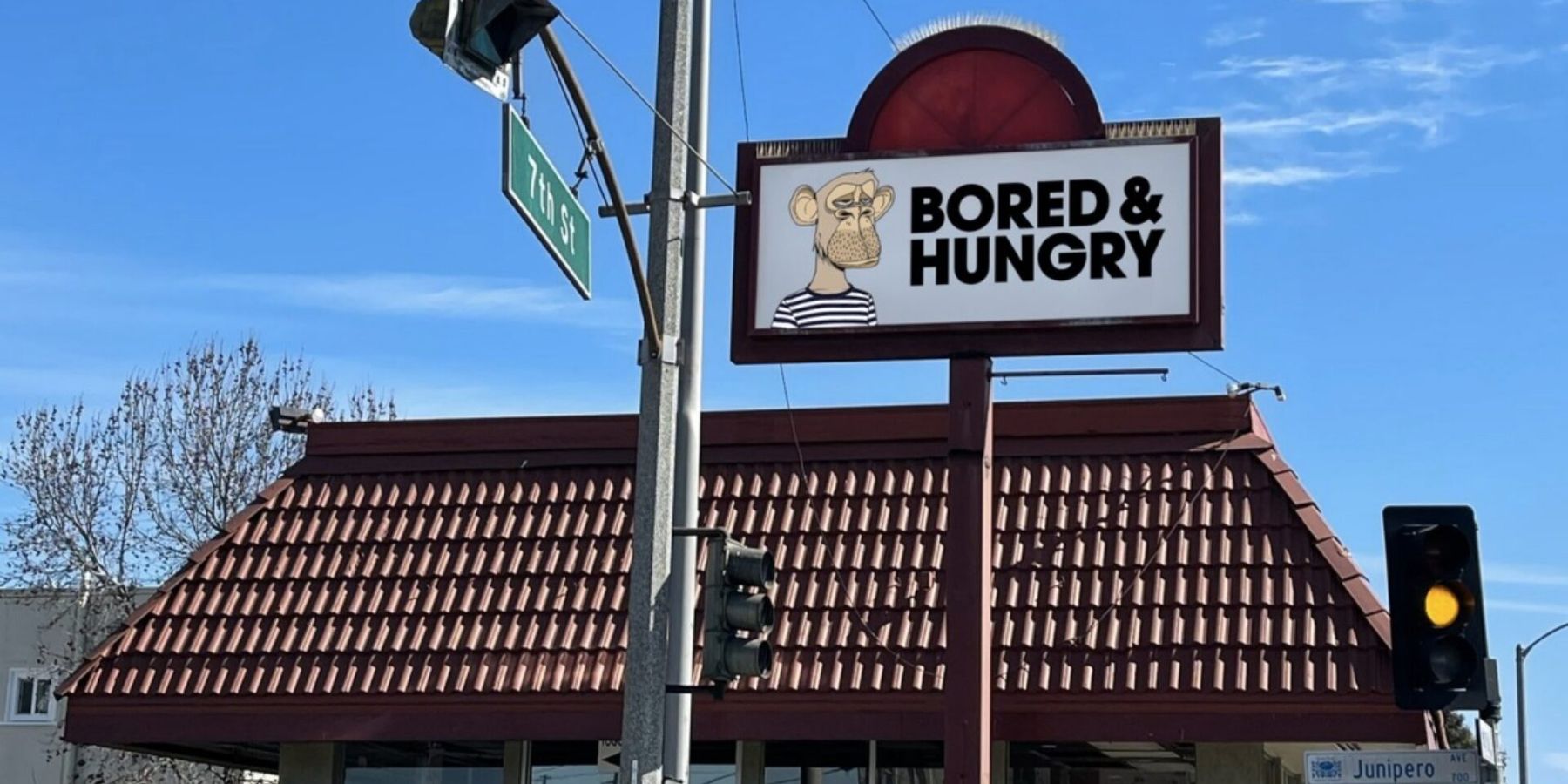 Bored and Hungry NFT restaurant sign