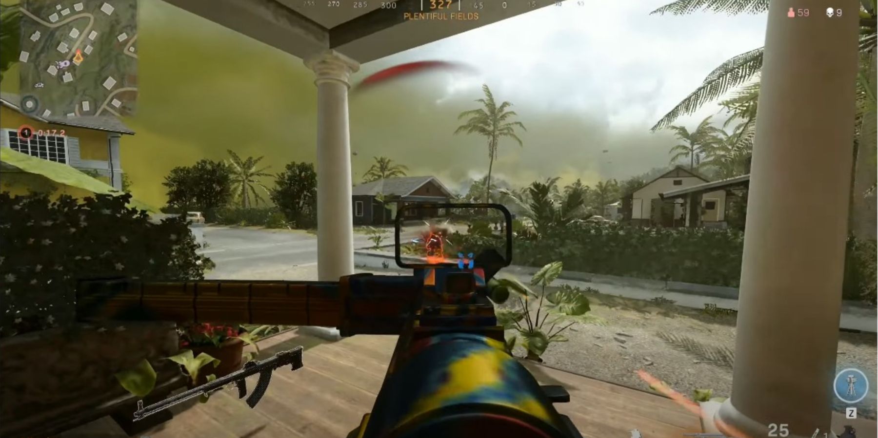 Call Of Duty Warzone стреляет в стоящего на коленях противника из Type 100