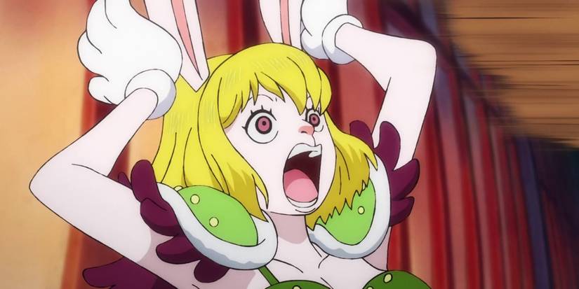 Carrot screaming with her hands in the air