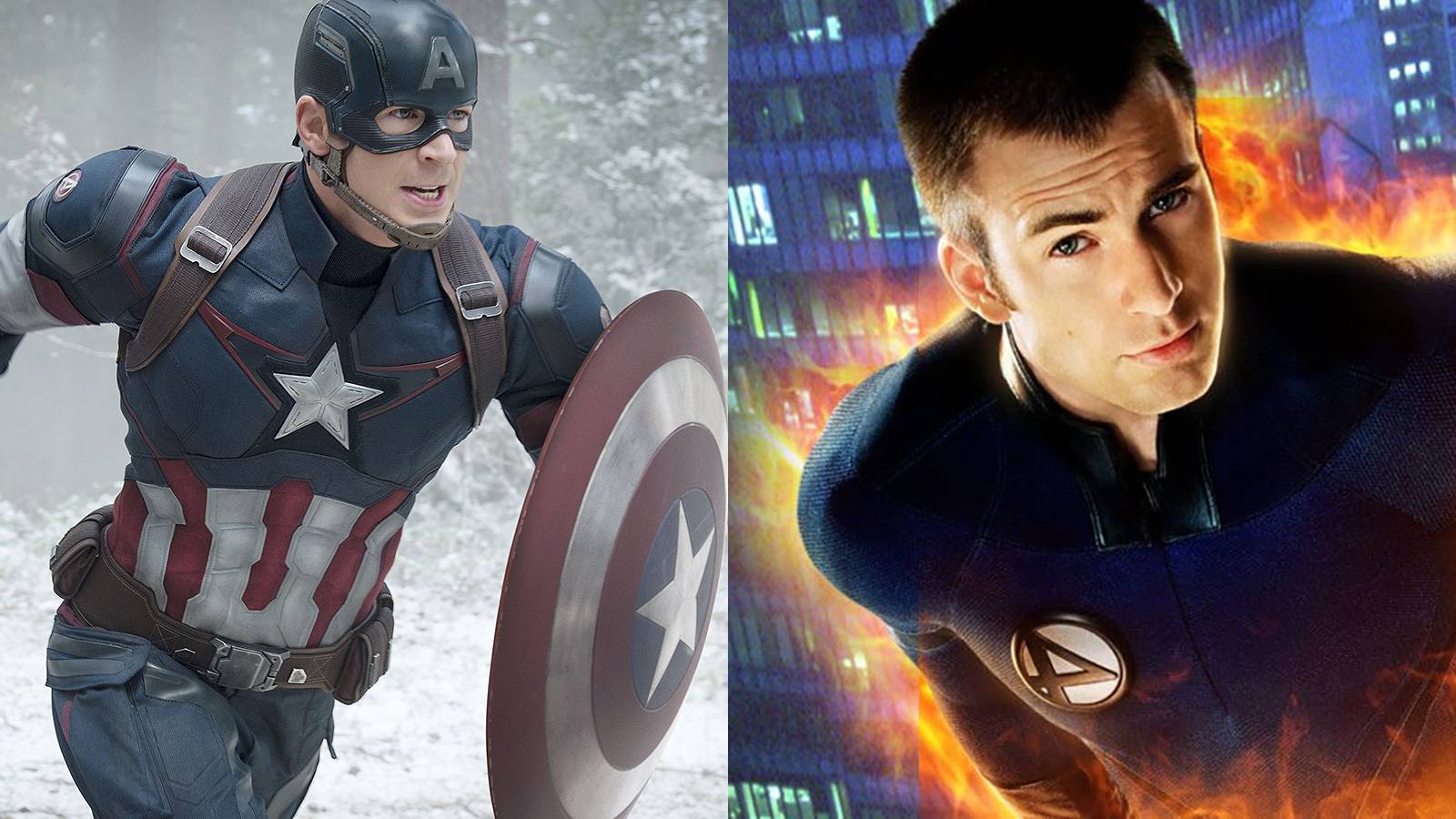 Chris Evans Captain America Human Torch