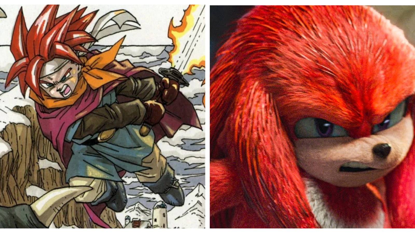 Knuckles from Sonic the Hedgehog and Crono from Chrono Trigger