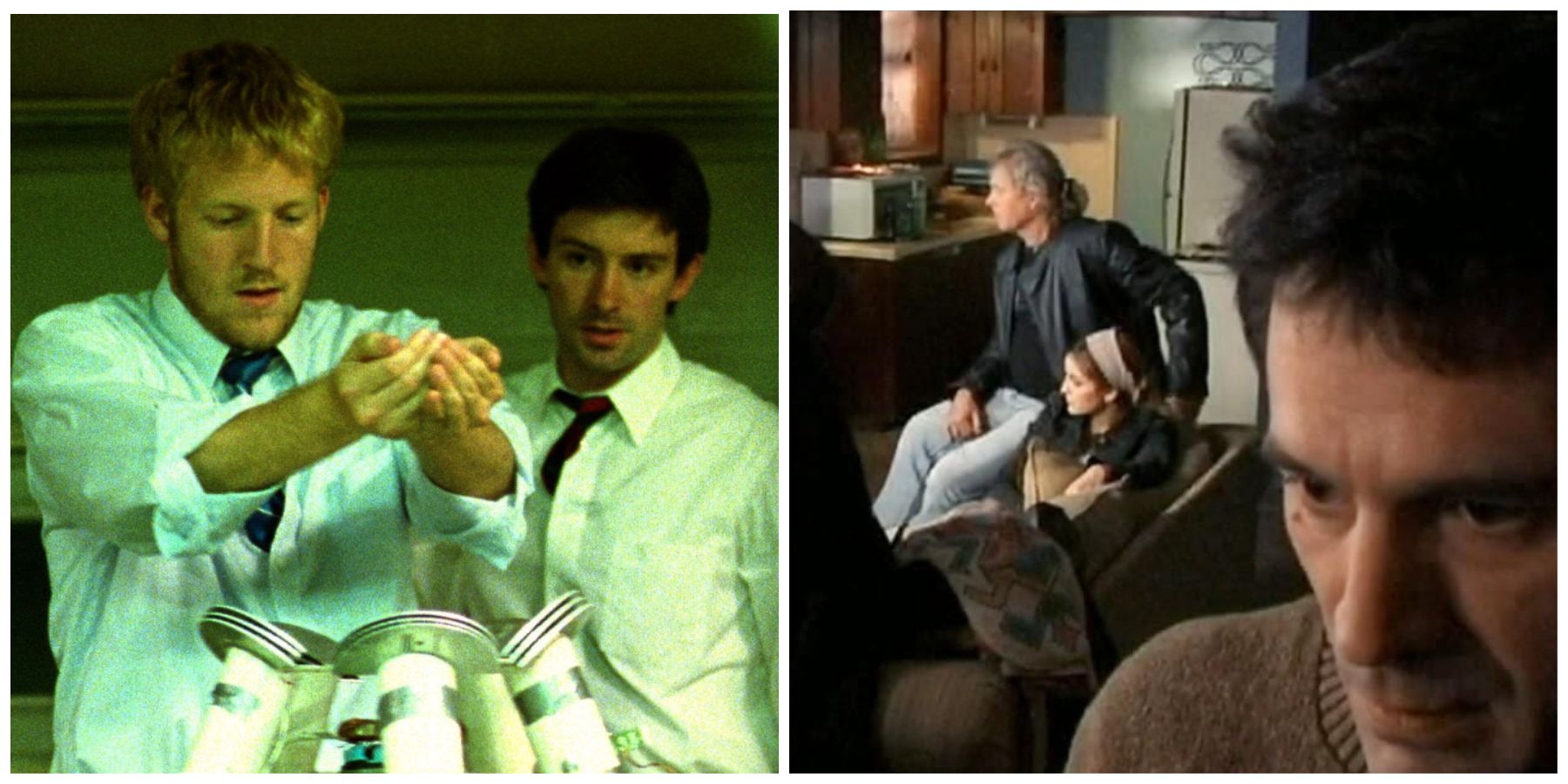 Two scenes from the movie "Primer" (2004)