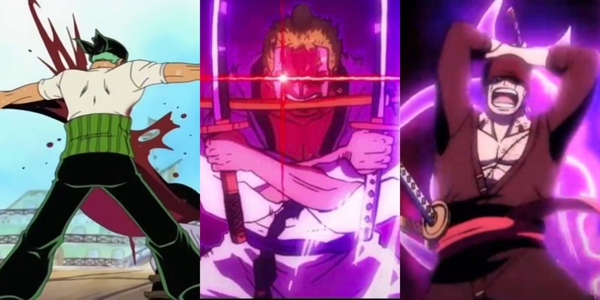 Three sword style..rengoku..ONI GIRI!!” One Piece