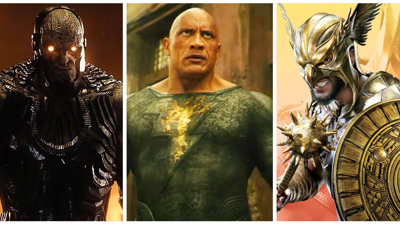 darkseid, black adam, hawkman