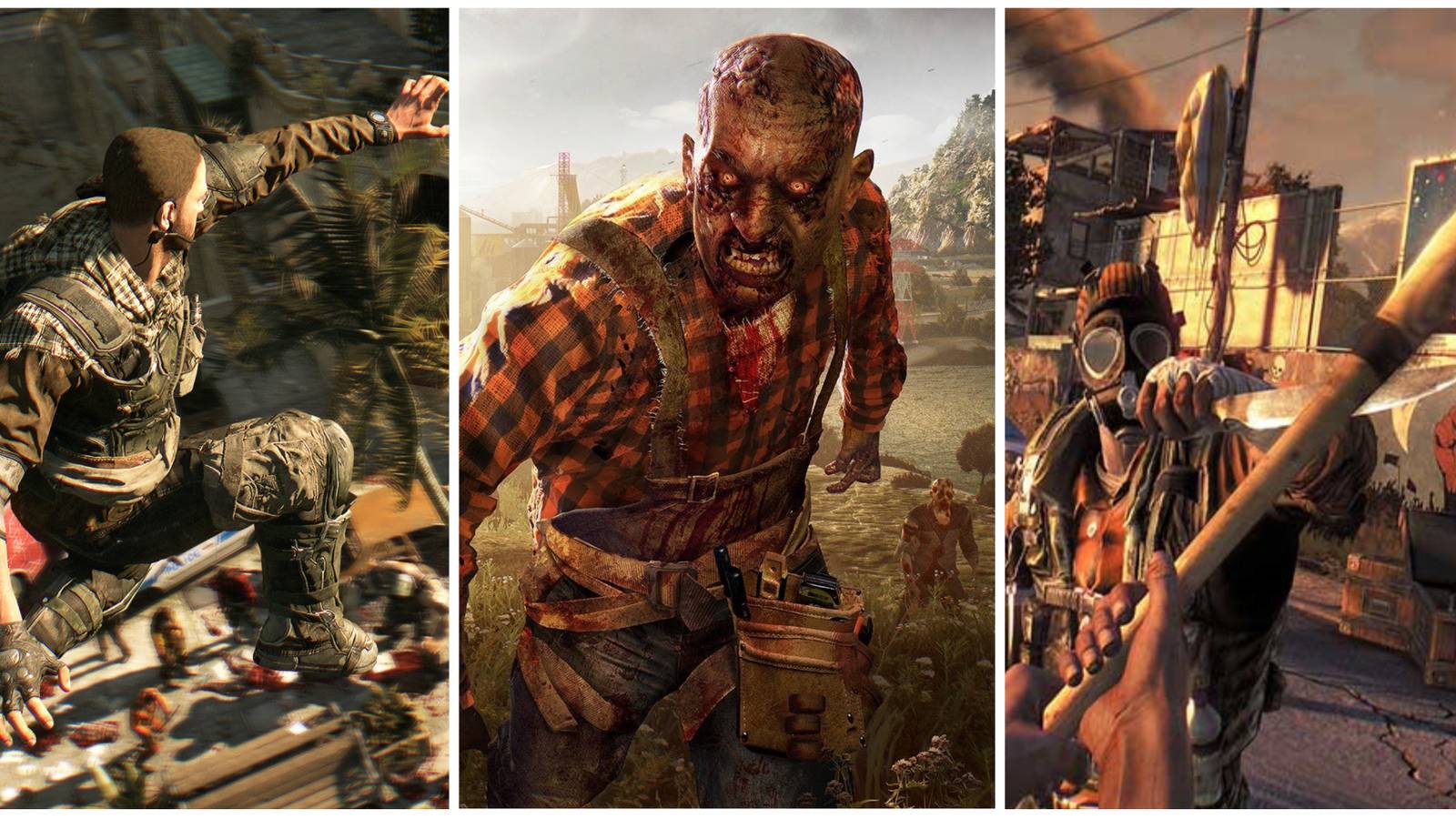 parkour, zombie and baseball bat in dying light