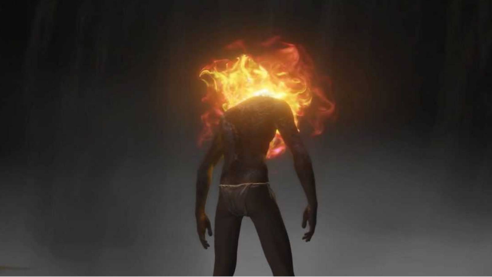 Tarnished with flaming head.