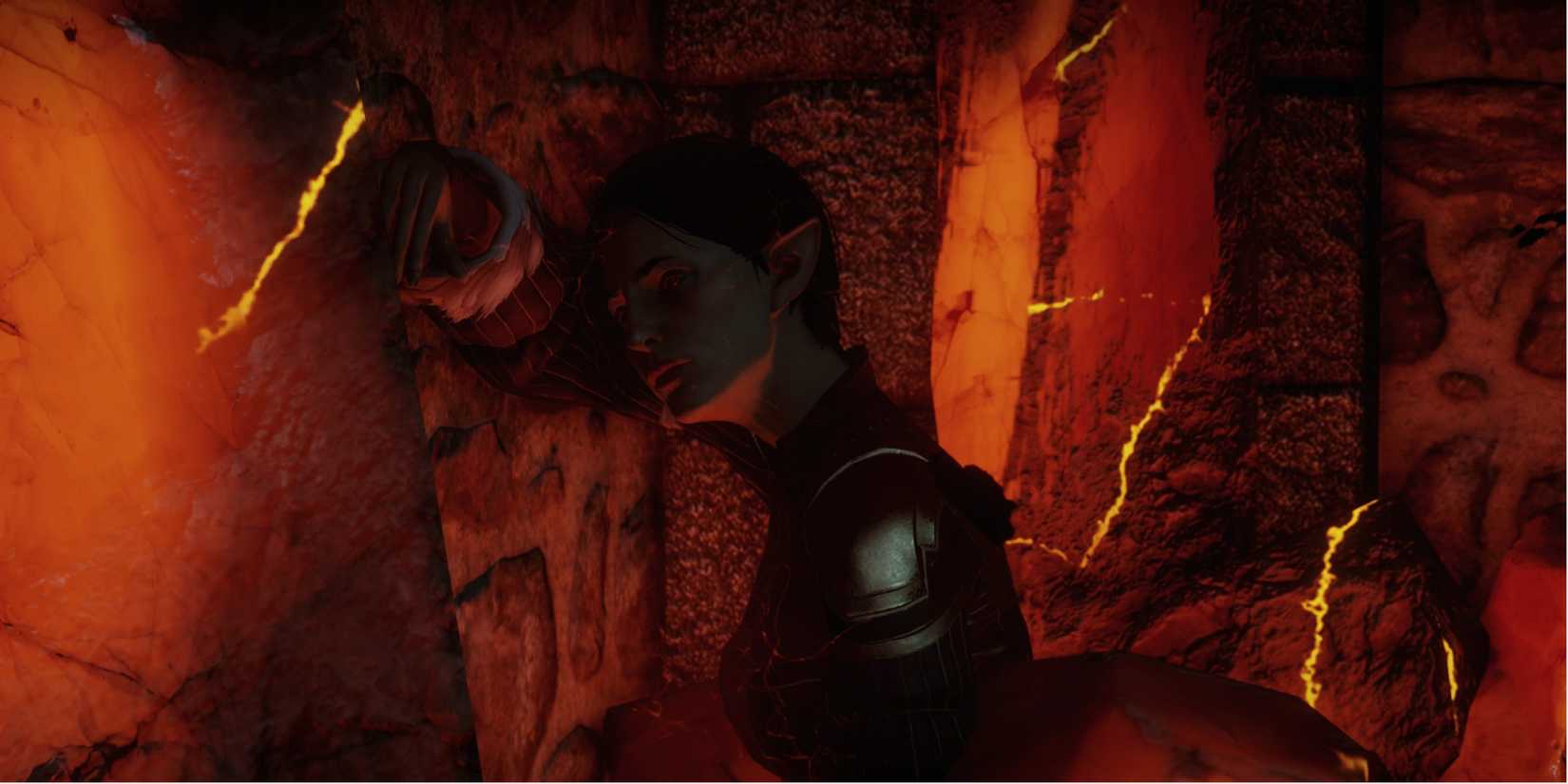 Fiona corrupted by red lyrium.