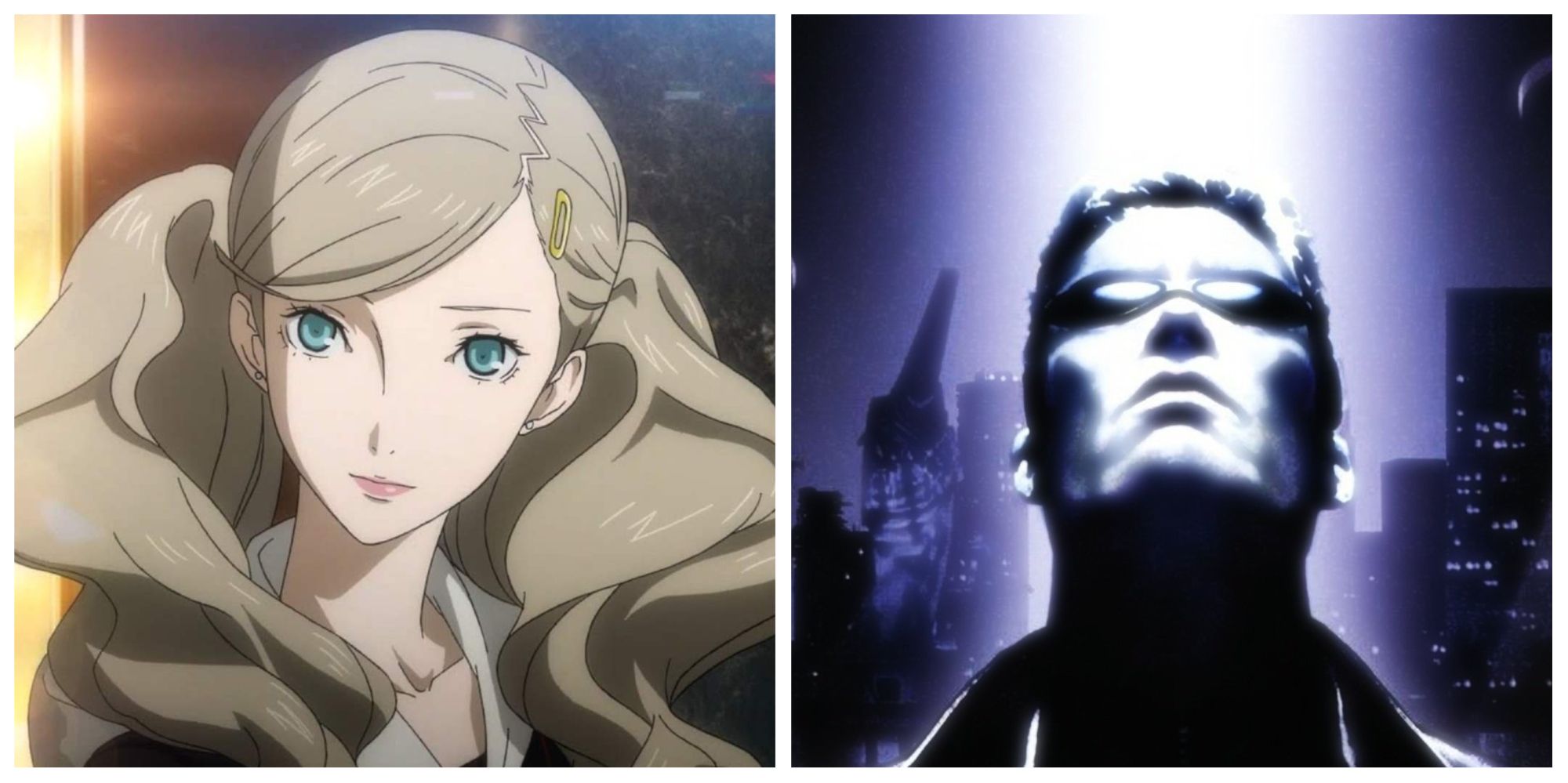 left: Ann from Persona 5; right: Deus Ex