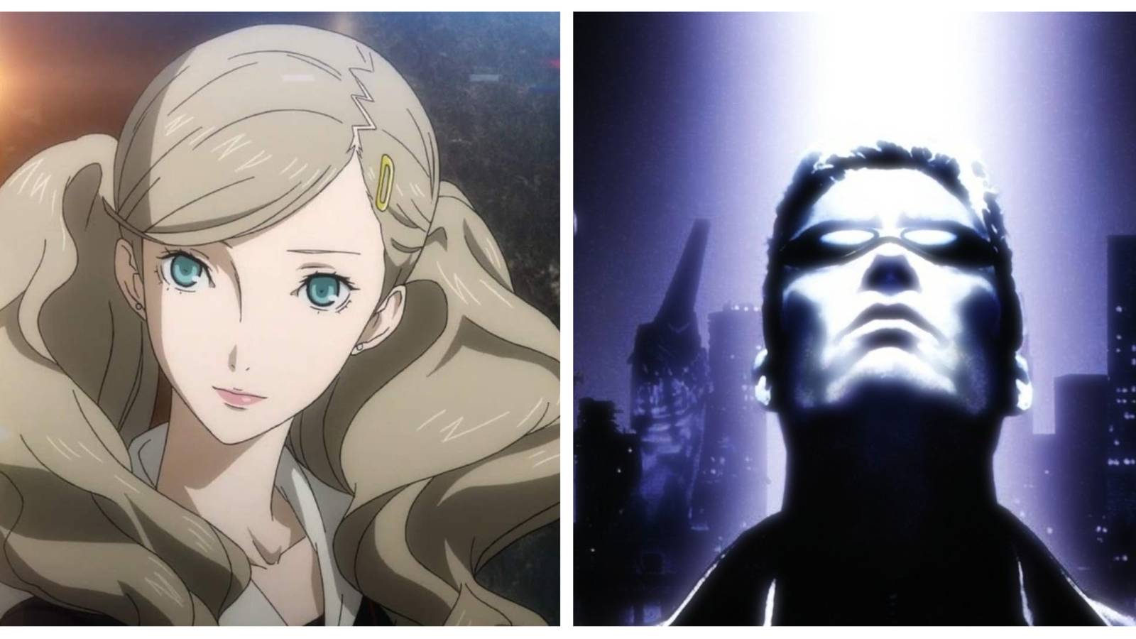 left: Ann from Persona 5; right: Deus Ex